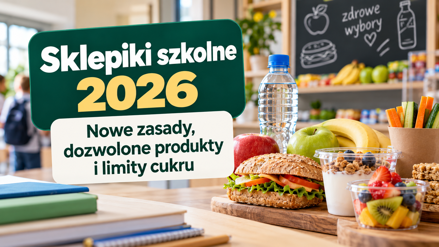 Praktycznie o żywieniu najmłodszych: Jakie produkty możemy sprzedawać w sklepikach szkolnych zgodnie z nowymi wytycznymi, obowiązującymi od 1 września 2026 r.