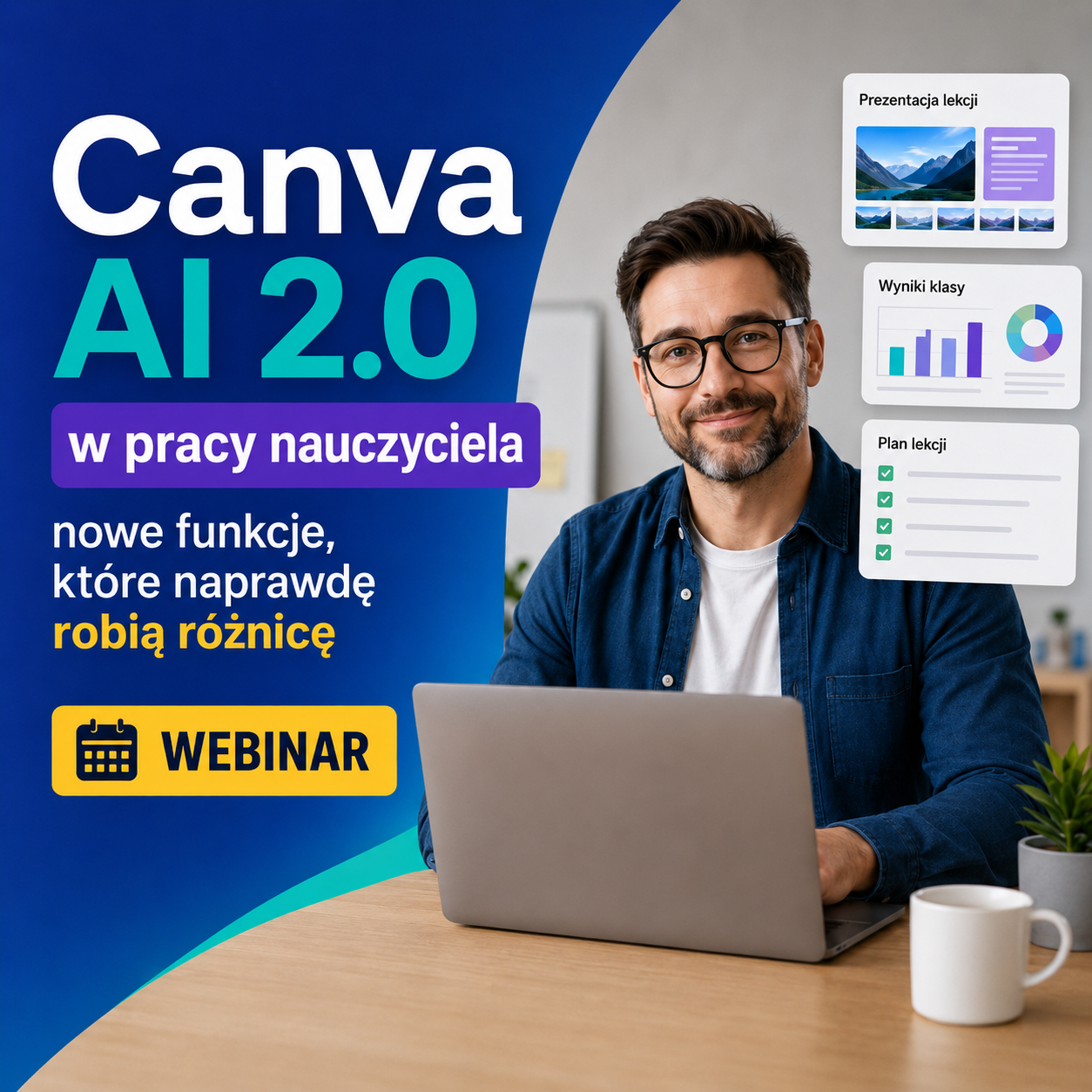 Canva AI 2.0 w pracy nauczyciela – nowe funkcje, które naprawdę robią różnicę.
