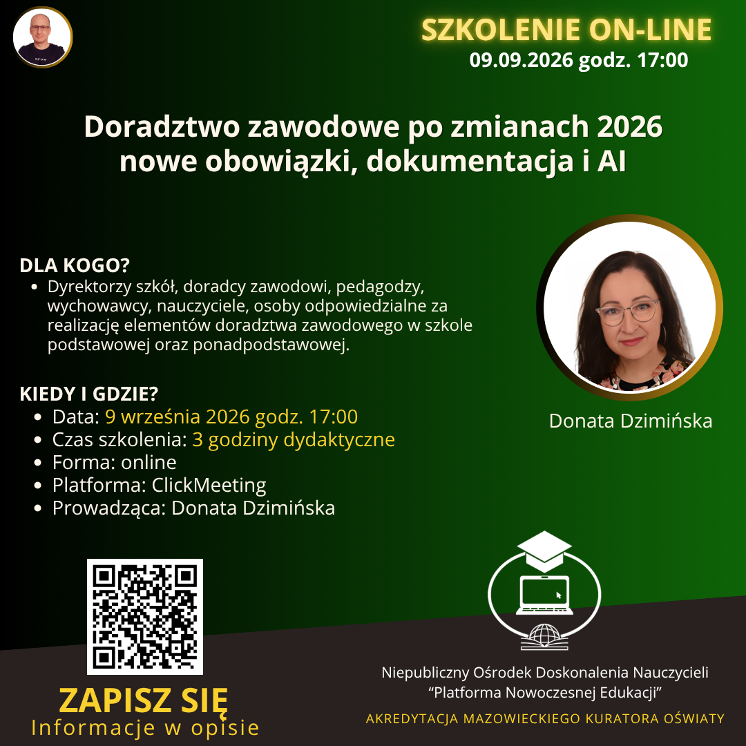Doradztwo zawodowe po zmianach 2026 – nowe obowiązki, dokumentacja i AI.