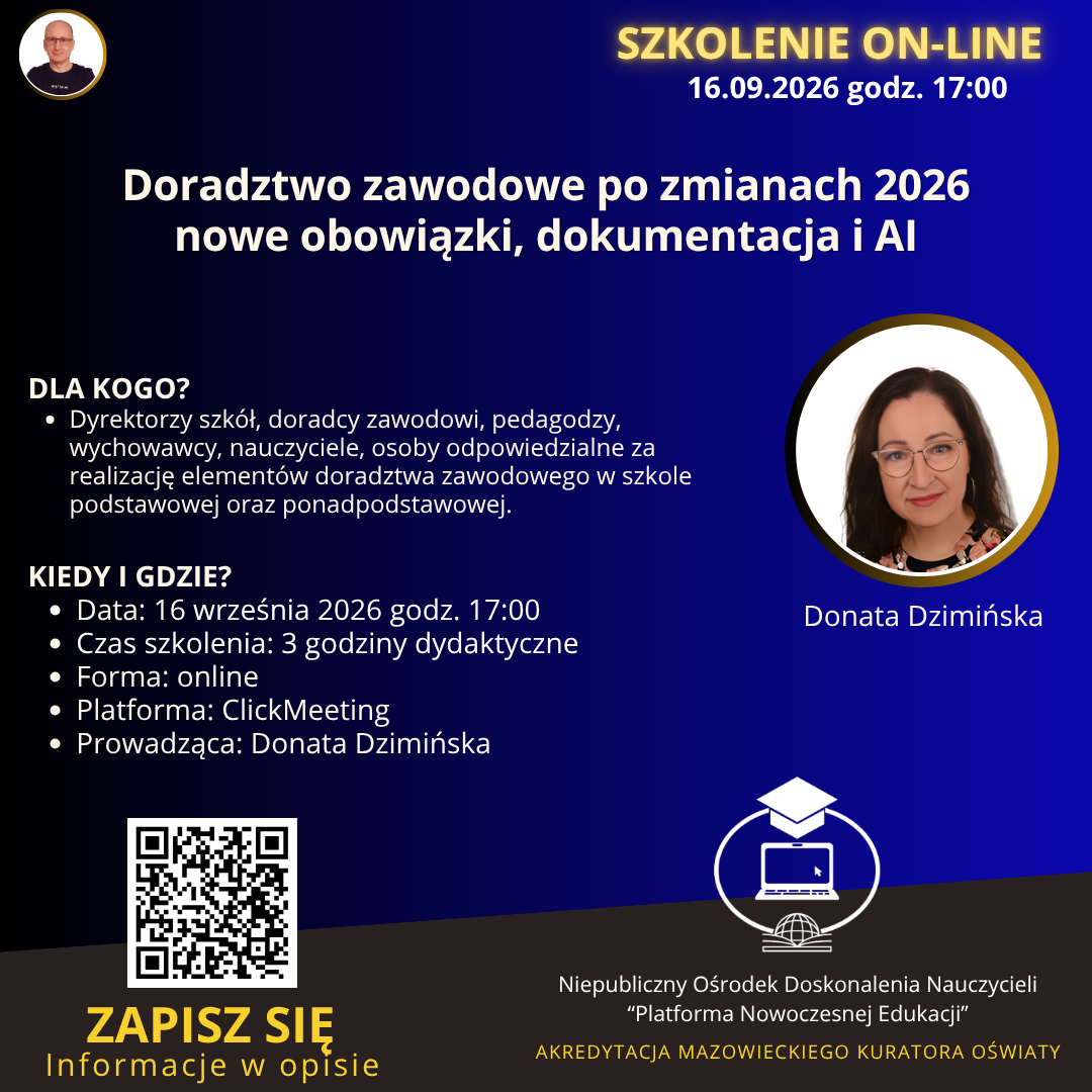 Doradztwo zawodowe po zmianach 2026 – nowe obowiązki, dokumentacja i AI.
