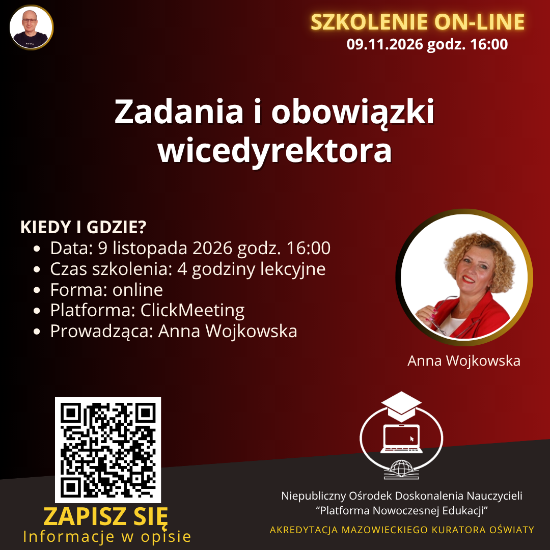 Zadania i obowiązki wicedyrektora.