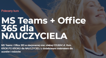 Okładka kursu MS Teams + Office 365 w pracy NAUCZYCIELA