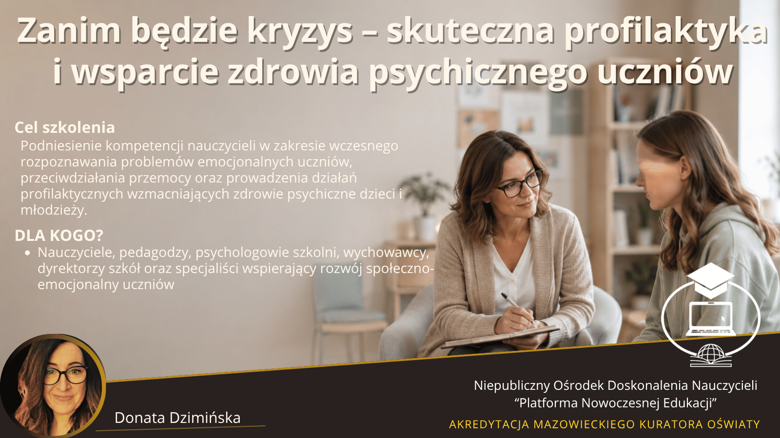Zanim będzie kryzys – skuteczna profilaktyka i wsparcie zdrowia psychicznego uczniów.